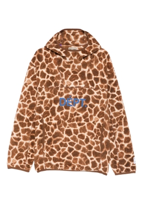 GALLERY DEPT. giraffe-print fleece hoodie - Neutrals