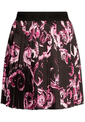 Versace Jeans Couture abstract-pattern print mini skirt - Black