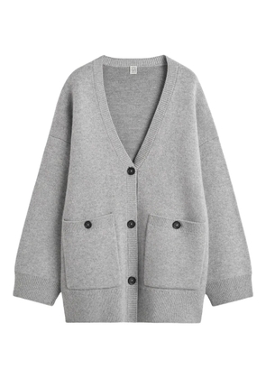 TOTEME pocket v-neck cardigan - Grey