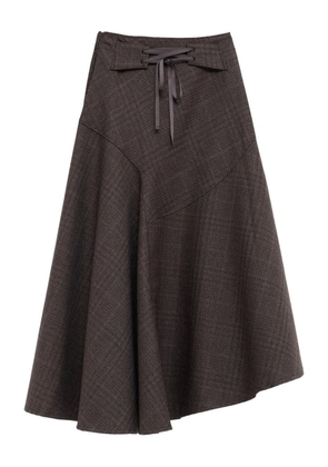 OUR LEGACY Waltz check-pattern midi skirt - Brown