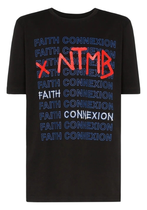 Faith Connexion X NTMB logo cotton T-shirt - Black