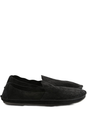 The Row suede leather loafers - Black