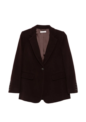 IVORY PARIS button single-breasted blazer - Brown