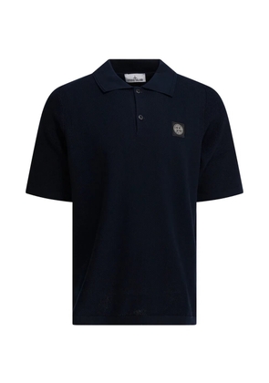 Stone Island buttoned cotton polo shirt - Blue