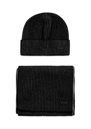 BOSS Ercole beanie hat set - Black