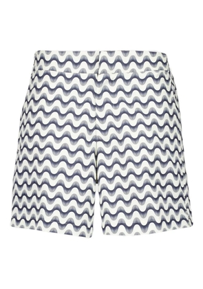 Frescobol Carioca Porto wave-print swim shorts - White