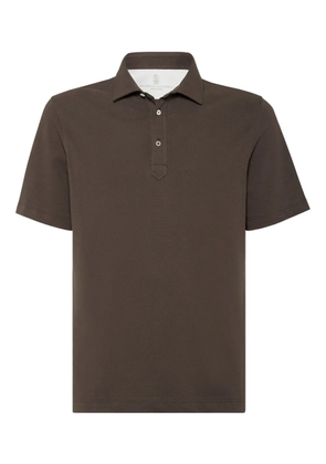 Brunello Cucinelli piqué polo shirt - Brown