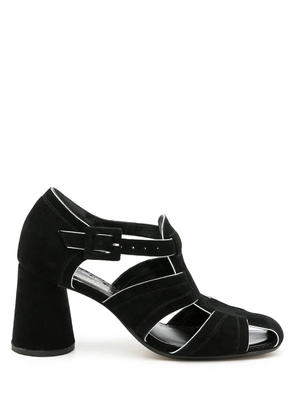 Sarah Chofakian Austin cut-out 70mm sandals - Black