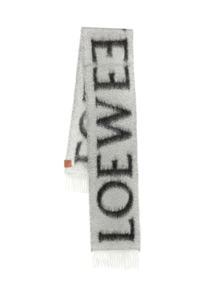 LOEWE logo-print scarf - Grey