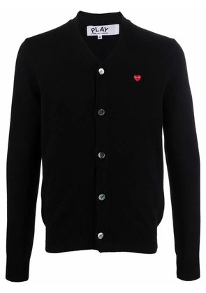 Comme Des Garçons Play fine-knit wool cardigan - Black