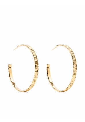 Wouters & Hendrix chain-texture hoop earrings - Gold