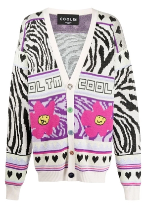 COOL T.M intarsia-knit graphic cardigan - Multicolour