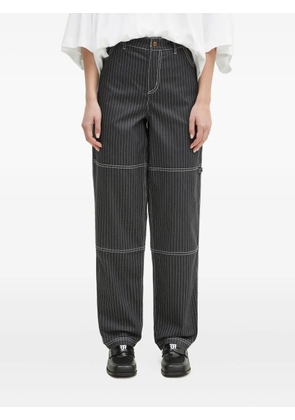 adidas pinstriped panelled trousers - Grey