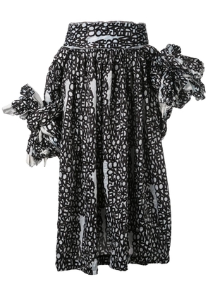 Comme Des Garçons D pattern knotted jumper-skirt - Black