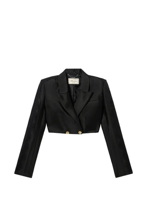 Blumarine diagonal lace jacket - Black