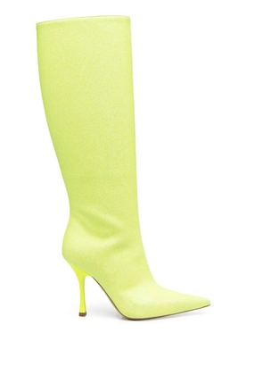 LIU JO glitter pointed-toe boots - Yellow