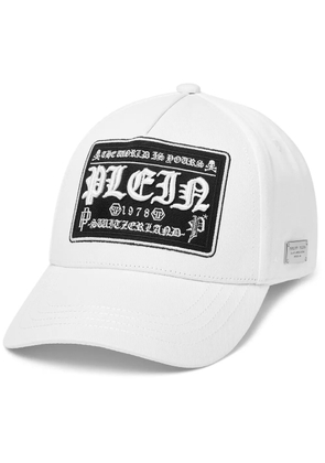 Philipp Plein logo-embroidered baseball cap - White