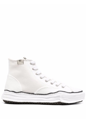 Maison MIHARA YASUHIRO high-top raw-cut sneakers - White