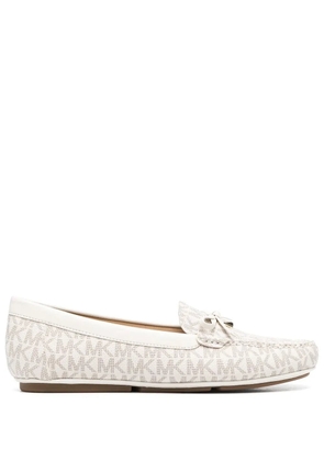 Michael Michael Kors Juliette monogram-jacquard moccasins - Neutrals