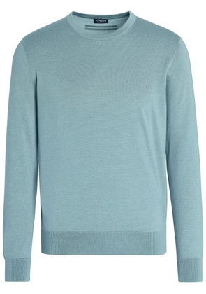 Zegna Cashseta crew-neck jumper - Green