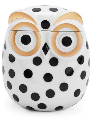 Fornasetti Civetta Impallinata porcelain jar (12cm) - White