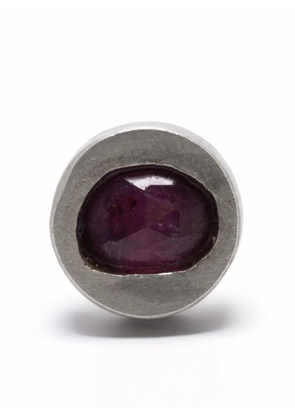 Parts of Four ruby stud earring - Grey