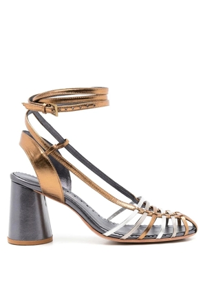 Sarah Chofakian Lupita metallic strappy sandals