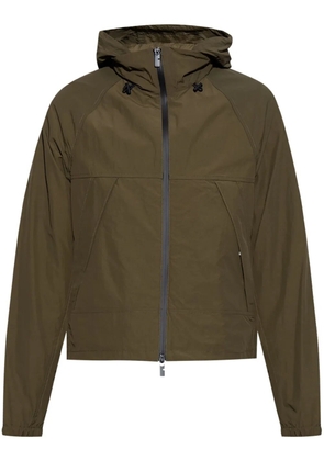Burberry logo-print zipped hooded jacket - Green