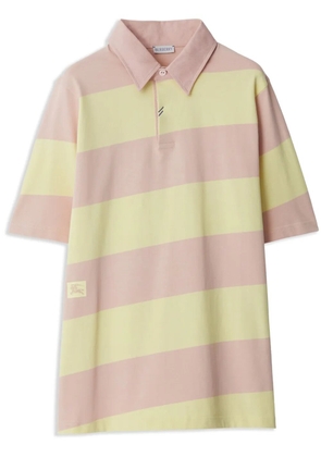 Burberry striped cotton polo shirt - Neutrals