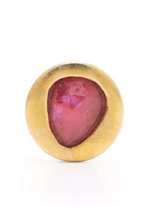 Parts of Four ruby stud earring - Gold