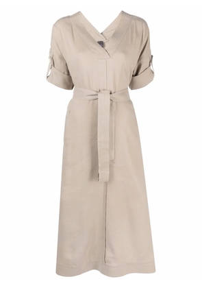 Lorena Antoniazzi belted midi dress - Neutrals