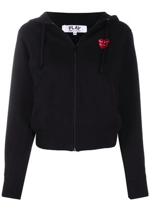 Comme Des Garçons Play logo-motif zip-up hoodie - Black