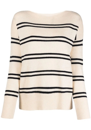 Vince striped crew-neck jumper - Neutrals