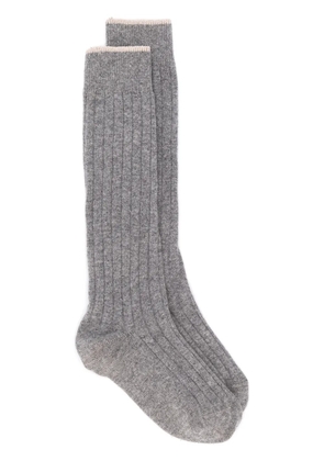Brunello Cucinelli ribbed socks - Grey