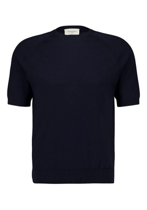 Piacenza Cashmere short-sleeved crew-neck sweater - Blue