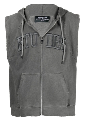 Études Studio logo-embroidered organic cotton hoodie - Black