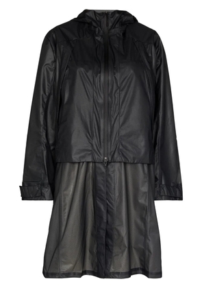 Y-3 hooded midi raincoat - Black