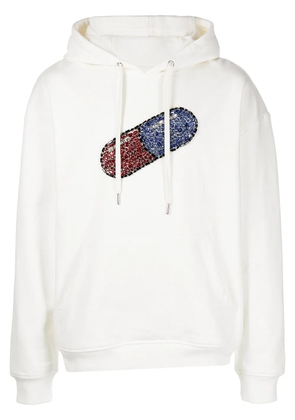 God's Masterful Children Pill crystal-embellished hoodie - White