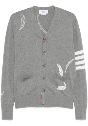 Thom Browne 4-Bar stripe cardigan - Grey