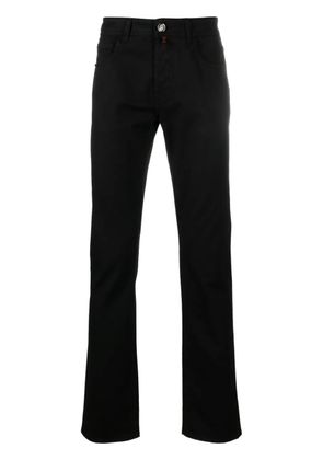 Billionaire logo-embroidered straight-leg jeans - Black