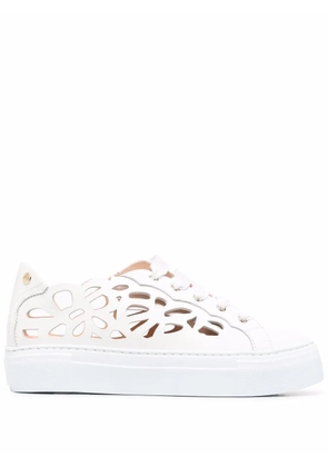 AGL laser-cut detail sneakers - White