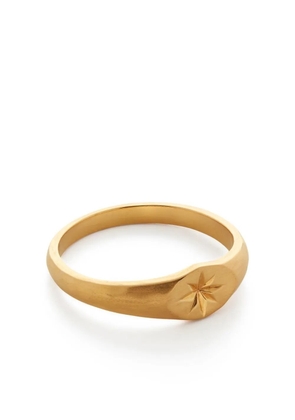 Monica Vinader Guiding Star signet ring - Gold