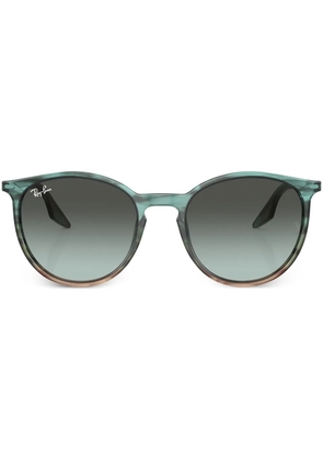 Ray-Ban logo-plaque round-frame sunglasses - Multicolour