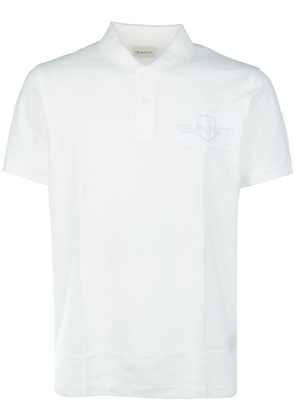 Gant logo-embroidered polo shirt - White