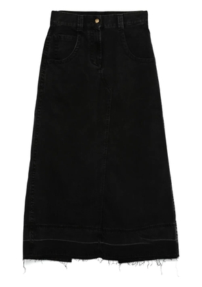 Palm Angels denim maxi skirt - Black