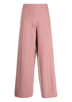 Pringle of Scotland seam-detail wide-leg trousers - Pink