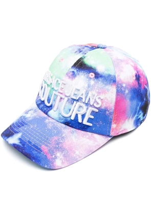 Versace Jeans Couture logo-embroidered galaxy-print cap - Purple