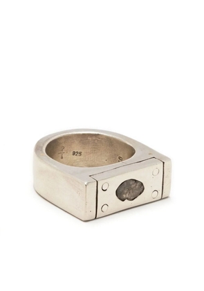 Parts of Four Plate sterling silver diamond ring