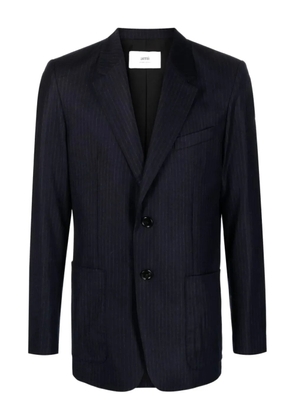 AMI Paris pinstriped single-breasted blazer - Blue