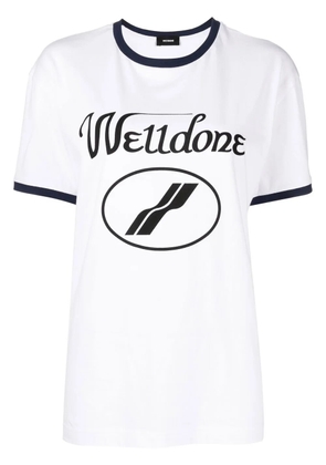 We11done logo-print crew-neck T-shirt - White